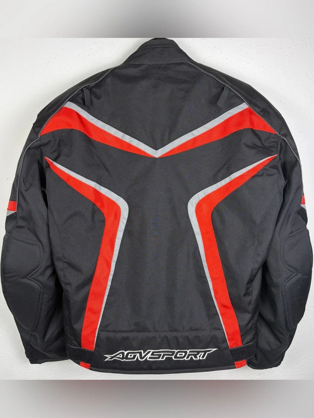 AGVSPORT Hydrobloc Motorcycle Jacket Men XL Armored Black Red Riding Biker